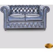 Chesterfield 2-zits bank Brighton FT Antiek Blauw