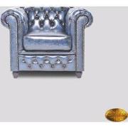 Chesterfield 1-zits Fauteuil Brighton FT Antiek Blauw