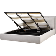 Beliani BAJONNA - Tweepersoonsbed-Grijs-Polyester