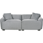 Beliani KORIO - Driezitsbank-Grijs-Polyester