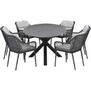 Garden Impressions Pemba tuinset 7-delig - Scot tuintafel Napoli grey ...