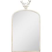 Clayre & Eef Spiegel 58x10x105 cm Wit Metaal Glas Hert Wandspiegel