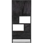 Starfurn Vakkenkast Denver Black | 90 cm