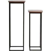 Light&living Zuil S/2 30x30x80+35x35x100 cm QUENZA acacia hout bruin+z...