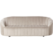 Beliani MALUNG - Driezitsbank-Beige-Fluweel