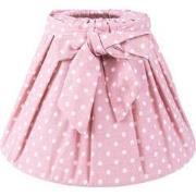 Clayre & Eef Lampenkap  Ø 22x14 cm Roze Wit Katoen Stippen Stoffen Lam...