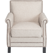 Fauteuil van geweven linnenstof L72 cm - HECTOR