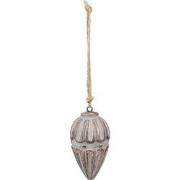 Clayre & Eef Hanger  Ø 6x11 cm Grijs Hout Woondecoratie