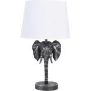 Clayre & Eef Tafellamp Olifant 23x23x41 cm  Zwart Wit Kunststof Bureau...