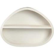 PTMD Emmelie White MDF Rough Oval Wall Rack Low