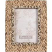 Clayre & Eef Fotolijst  10x15 cm Bruin Kunststof Glas Rechthoek Fotoka...