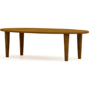 HSM Collection-Ovale Salontafel Tide-130x70x39-Bruin-Mango