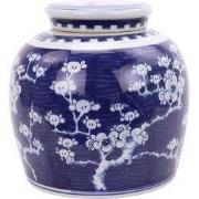 Fine Asianliving Chinese Gemberpot Blauw Sakura Handgeschilderd