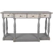 Clayre & Eef Sidetable  142x42x85 cm Grijs Hout Rechthoek Wandtafel