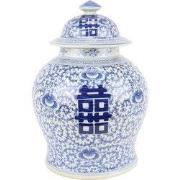 Fine Asianliving Chinese Gemberpot Blauw Wit Double Happiness