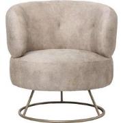 PTMD Carice Beige Fauteuil Infinity 2 Beige Gold Base