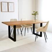 Eettafel Milas Eikenhout U-poot Zwart