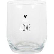 Clayre & Eef Waterglas 300 ml Transparant Glas Hart Drinkbeker