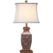 Fine Asianliving Oosterse Tafellamp Porselein Multicolor met Kap