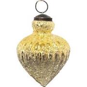 Clayre & Eef Kerstbal  Ø 8 cm Goudkleurig Glas Kerstdecoratie