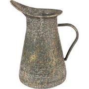 Clayre & Eef Decoratie Kan  21x15x25 cm Groen Goudkleurig Metaal Tuind...