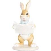 Clayre & Eef Decoratie Beeld Konijn 15 cm Beige Kunststof