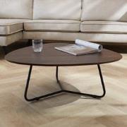 Organische Salontafel Zoë Donker Walnoot 86x78 cm
