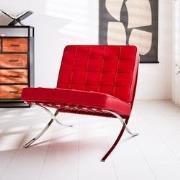Expo fauteuil rood premium leer