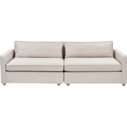 Beliani VINSTRA - Driezitsbank-Beige-Polyester