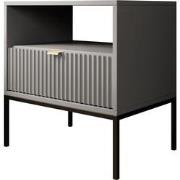 Meubella Nachtkastje Navil - Grijs - 54 cm