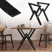 2 tafelpoten B60xH72 cm tafellopers X-vormig staal met poedercoating z...