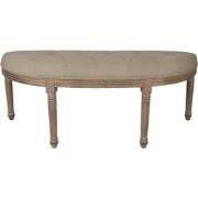Clayre & Eef Bankje 125x41x48 cm Bruin Beige Hout Textiel