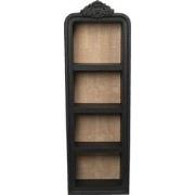 Clayre & Eef Wandrek  42x19x126 cm Zwart Hout Rechthoek Muurrek
