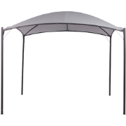 Beliani VOMERO - Tuin pergola-Grijs-Polyester, Staal