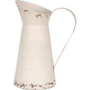 Clayre & Eef Decoratie Kan  27 cm Wit Metaal Woonaccessoires