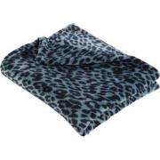 super Zachte en Grote Luipaard Fleece Plaid - 125x150 cm - Blauw