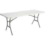 Lifetime Kunststof tafel opvouwbaar campingtafel - Wit - 182x76x74cm