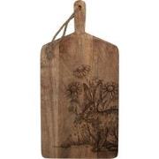 Clayre & Eef Decoratie Snijplank 25x2x50 cm Bruin Hout Konijn