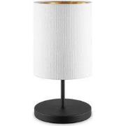 Scandinavische stijl Tafellamp - Corduroy Lampenkap - Cilinder - Wit -...