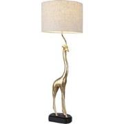 Clayre & Eef Tafellamp Giraf Ø 30x85 cm  Goudkleurig Kunststof Bureaul...