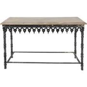 Clayre & Eef Sidetable  121x45x81 cm Zwart Bruin Ijzer Hout Rechthoek ...