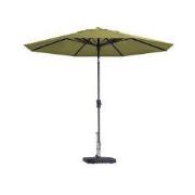 Paros II round sage green stokparasol 300 cm zonwering