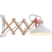 Anne Lighting - wandlamp - Woody - naturel - hout metaal - schaarlamp ...