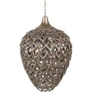 Clayre & Eef Hanglamp  Ø 39x59 cm Goudkleurig Grijs Ijzer Hanglamp Eet...