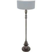 Anne Lighting - vloerlamp - Bois - zwart - hout linnen - Ø 50cm - E27 ...