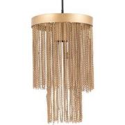 PTMD Brenton Gold Iron Chains Round Hanging Lamp S