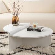 Ronde Salontafel Wit 85 cm Melamine Orin