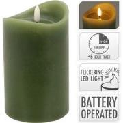 Led Candle 90X150 mm Oliv Green