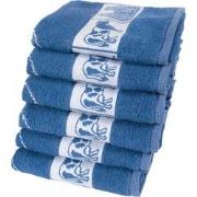 Twentse Damast Keukendoekenset - 6 stuks - Dutch Blauw