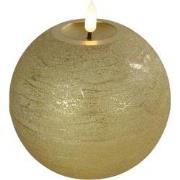 Ledkaars Lyon ro 12x12x12 cm goud